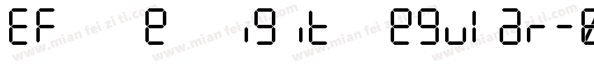 EFN Re Digit Regular字体转换